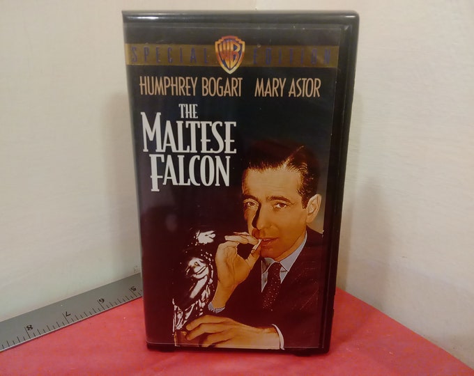 Vintage VHS Movie Tape, The Maltese Falcon, Humphrey Bogart, 2000~