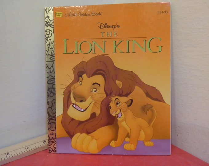 Vintage Hardcover Book, A Little Golden Book Disney's "The Lion King", 1996