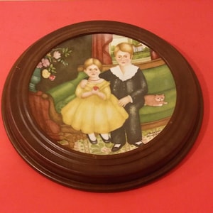 Vintage Collector Plate, Edwin M Knowles Collector Plate, Ellen & John in Parlor, American Innocents, 1987