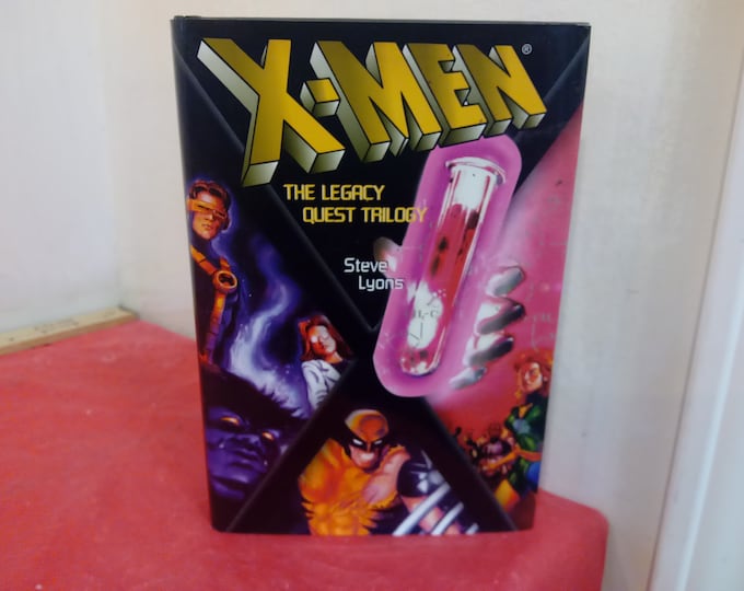 Vintage Marvel Book, Hardcover Book, X-Men "The Legacy Quest Trilogy" by Steve Lyons, 2002