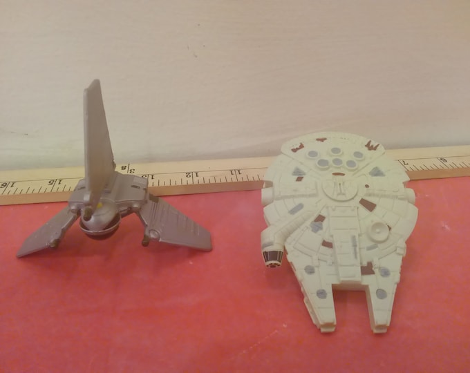 Vintage Star Wars Imperial Shuttle LFL and Millenium Falcon by Applause, 1996