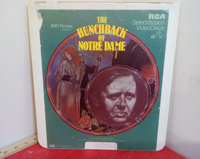 Vintage Video Disc Movie, The Hunchback of Notre Dame by RCA Select Vision Video Discs, 1980's