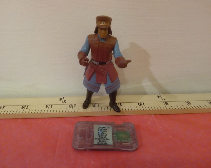 Vintage Star Wars Action Figure, Captain Panaka and Commtech by Hasbro, 1999