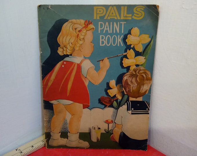 Vintage Coloring Book, Pals Paint Book