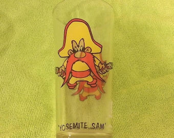 Vintage Collector Glass, Pepsi Looney Tunes Glass, Yosemite Sam, 1973