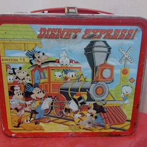 Vintage lunchbox, Disney Express lunchbox van Aladdin, 1979