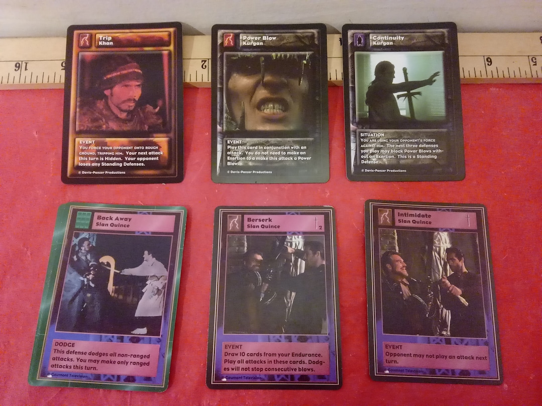 Vintage Card Game, Highlander Card Game Cards, Khan, Kurgan, Slan
