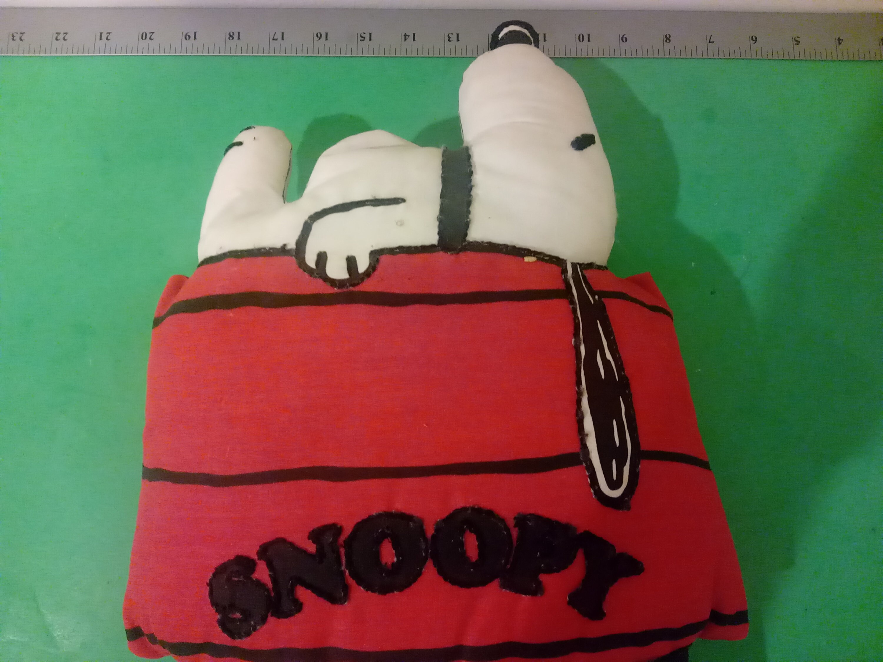 Vintage Snoopy on His Doghouse with Woodstock Vintage Pillow Doll #403, 1970's#