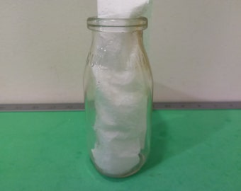 Vintage Half Pint Square School Lunch Bottle, Guilford, 1950's