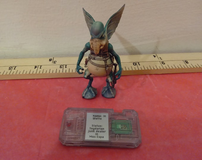 Vintage Star Wars Action Figure, Watto and Commtech by Hasbro, 1998