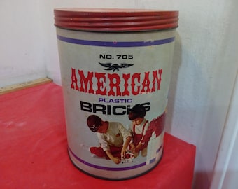 Vintage Building Toy, American Plastic Bricks #705 by Halsam, 1960's