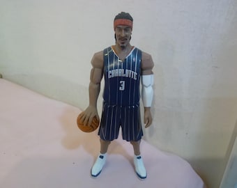 Vintage Sports Figurine, Charlotte Bobcats Basketball Gerald Wallace Figurine Presbyterian Hospital