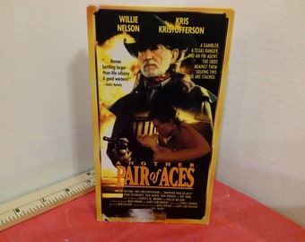 Vintage VHS Movie Tape, Another Pair of Aces, Willie Nelson, 1992~