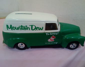 Vintage Vehicle Banks, Metal and Plastic Vehicle Banks by ERTL, Montgomery Ward, New Holland 1905, Pepsi Cola, or Mountain Dew Car