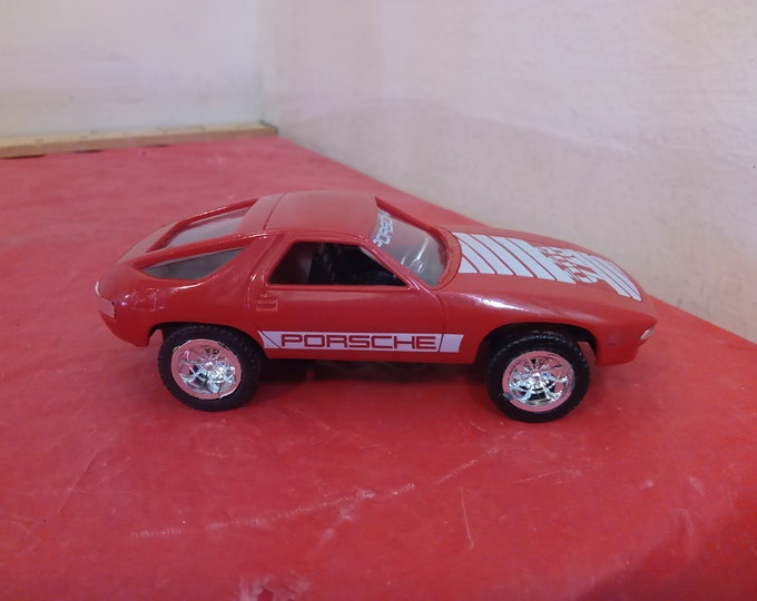 Vintage Toy Car, Red Porsche 928 by Zee Friction Car