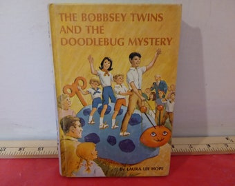 Vintage Hard Cover Book, The Bobbsey Twins and The Doodlebug Mystery by Laura Lee Hope, 1969