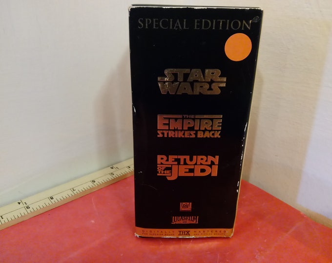 Vintage VHS Movie Tape, Star Wars Trilogy Special Edition, Harrison Ford, 1997~