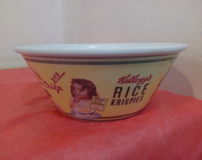 Vintage Cereal Bowl, Kellogg's Cereal Bowl Rice Krispies, Plastic Cereal Bowl, 2011#p