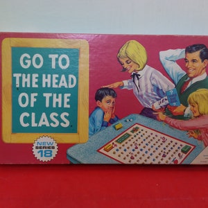 Vintage Boardgame, Go to the Head of the Class by Milton Bradley, New Series 15, 1967