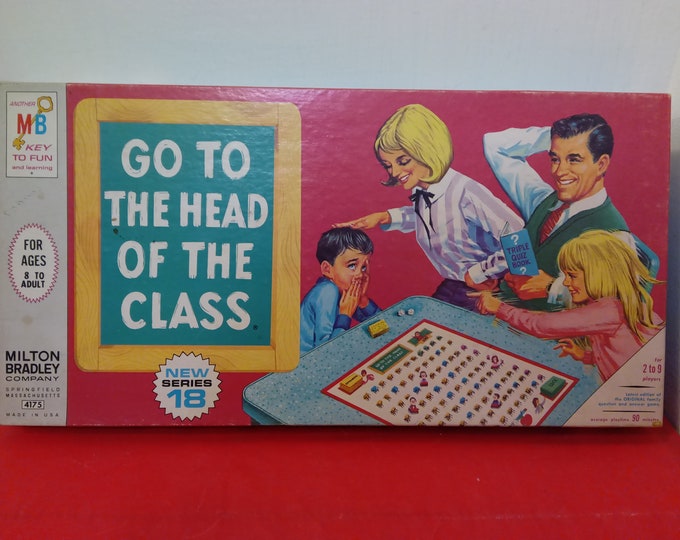 Vintage Boardgame, Go to the Head of the Class by Milton Bradley, New Series 15, 1967