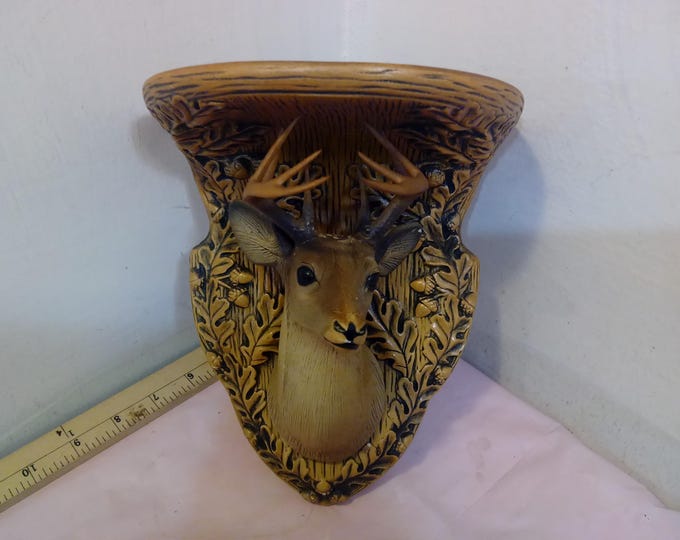 Vintage Wall Decor or Hangings, Deer with Antlers Shelf Wall Decor by Ornamental Arts, Thailand Elephants, or Model T Ford Car Wall Hangings