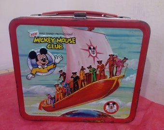 Vintage Lunchbox, Walt Disney Productions "Mickey Mouse Club" by Aladdin, 1977