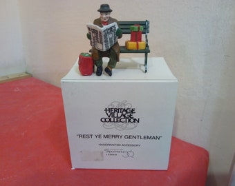 Vintage Christmas Decor, Department 56 Accessories, Carriage, Gentleman, Field Trip, Orchestra, or Town Tree Trimmers, 1990's