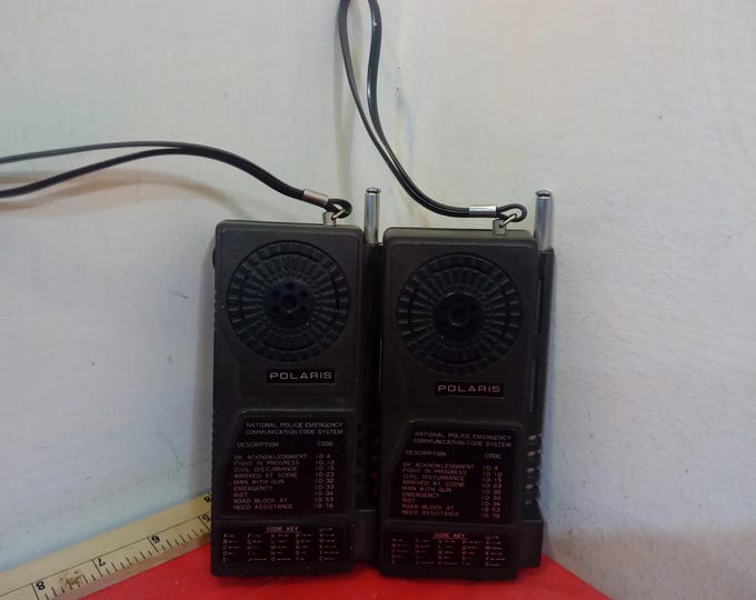 Vintage Walkie Talkies, Polaris Model # VF-43 by Vanity Fair Industries Inc., Made in Korea