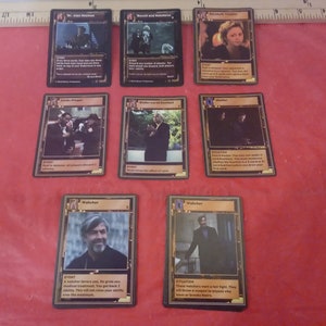 Vintage Card Game, Highlander Card Game Cards, Master, Linda Plager, Watcher y otros, 1990