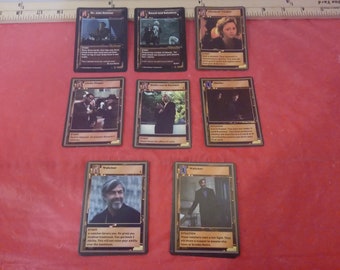 Vintage Card Game, Highlander Card Game Cards, Master, Linda Plager, Watcher, and Others, 1990's