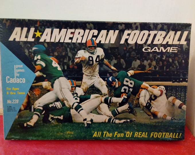 Vintage All-American Football Game by Cadaco #228, 1969#