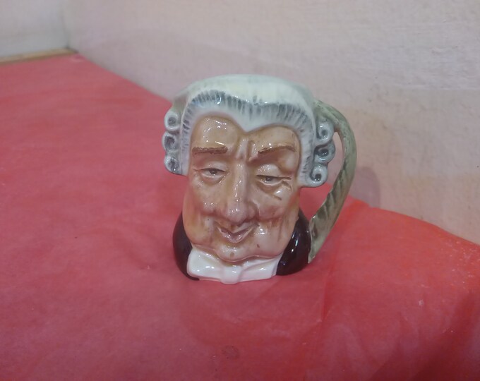 Vintage Creamer Figurine, Royal Doulton Toby Creamer, The Lawyer Small, 1950's