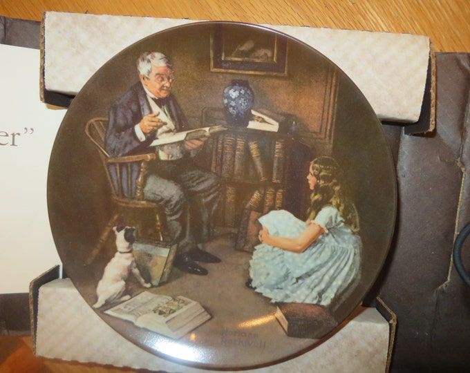 Norman Rockwell Collector Plate, Story Teller