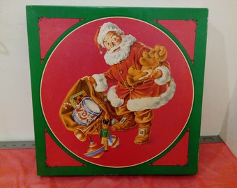 Vintage Puzzle, Christmas Magic Puzzle, Santa Claus with Bag of Toys, 1990