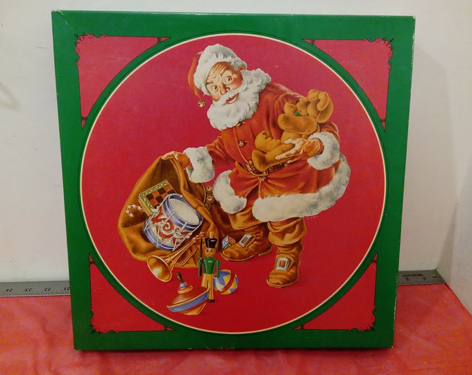 Vintage Puzzle, Christmas Magic Puzzle, Santa Claus with Bag of Toys, 1990