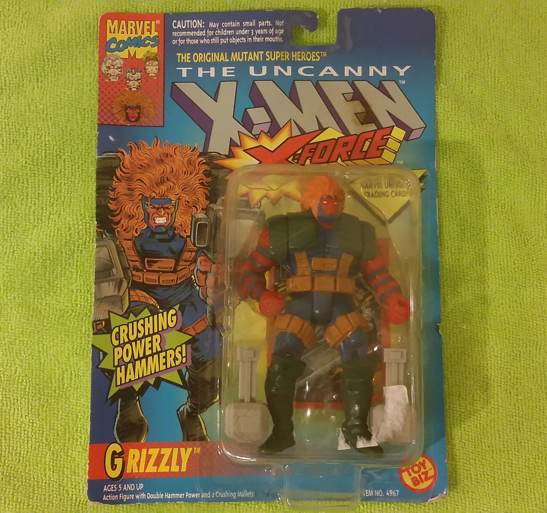 The Uncanny XMen, XForce Grizzly Action Figure by Toy Biz, 1993