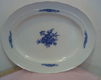 Vintage Serving Platter, Furnivals Pottery Group Serving Platter "Floral Sprays", Large Ceramic Serving Platter, *M