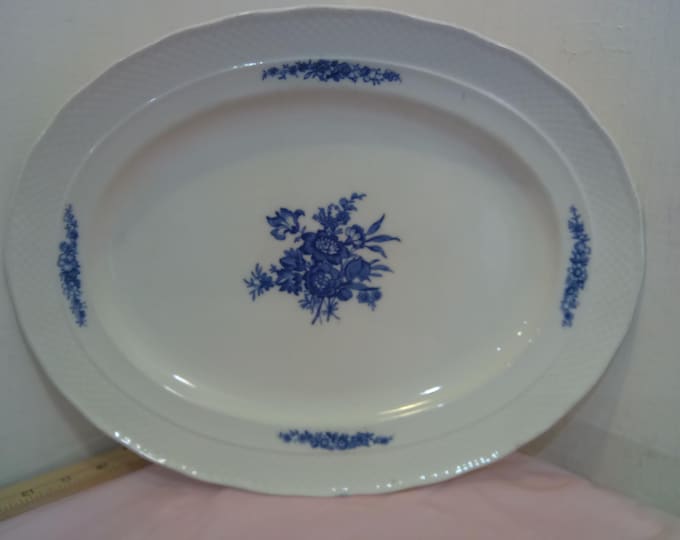 Vintage Serving Platter, Furnivals Pottery Group Serving Platter "Floral Sprays", Large Ceramic Serving Platter, *M