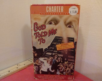 Vintage VHS Movie Tape, God Told Me To, John Candy, 1986~