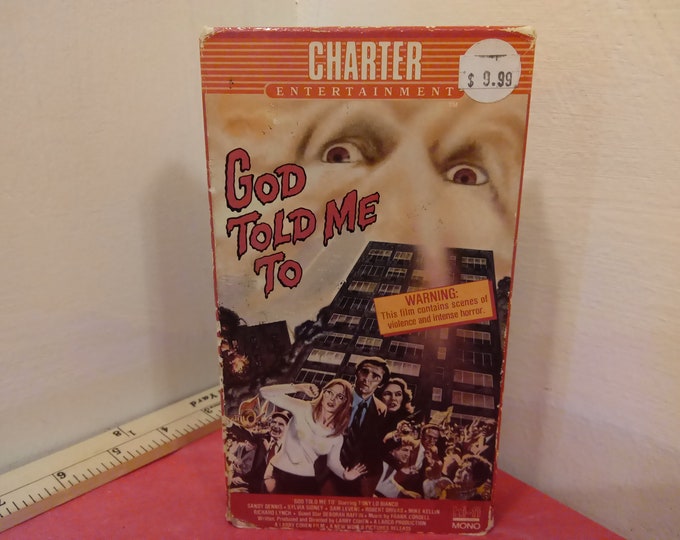 Vintage VHS Movie Tape, God Told Me To, John Candy, 1986~