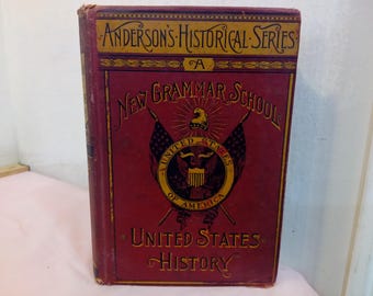 Vintage Hardcover School Books, Milne's Progressive 2nd and 3rd and Child-Life Arithmetic's or Anderson's Historical Series History Book