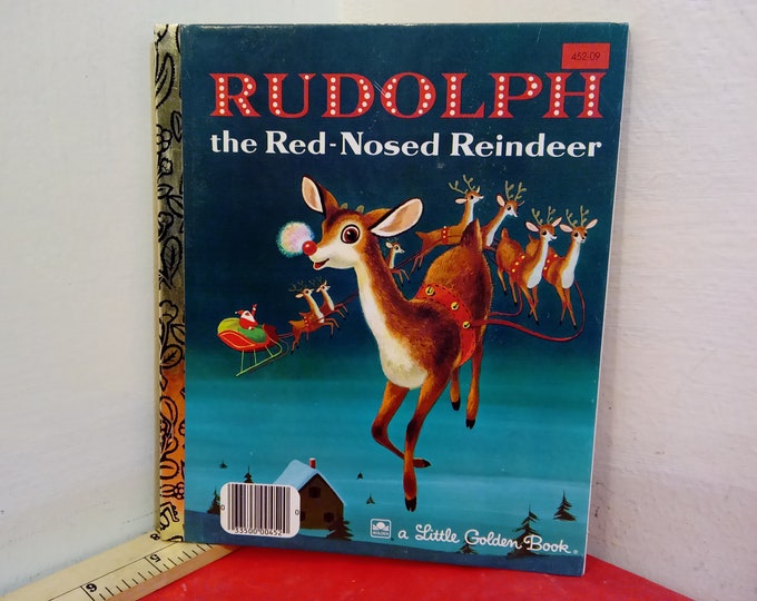 Vintage Hardcover Book, A Little Golden Book "Rudolph the Red Nosed Reindeer", 1976