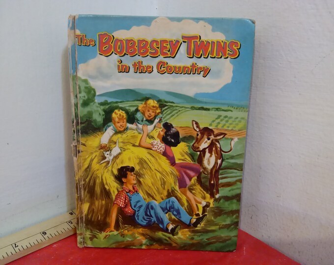 Vintage Hard Cover Book, The Bobbsey Twins and in the Country by Laura Lee Hope, Published by Whitman, 1953