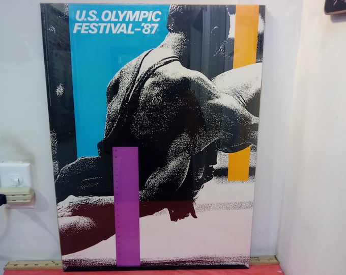 Vintage Sports Poster, U.S. Olympic Festival-87, Durham N.C. or Raliegh N.C., 1987#