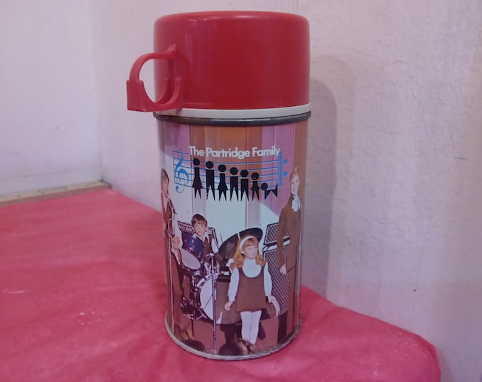 Vintage Metal Thermos, The Partridge Family Metal Thermos by Thermos, 1971#