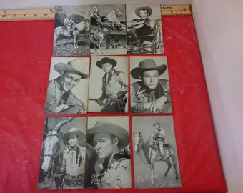 Vintage Movie Star Cards, Roy Rogers and Trigger, Movie Exhibit Cards, 1947 to 1966