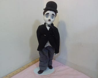 Vintage Porcelain/Vinyl Character Dolls, Charlie Chaplin, Teddy Roosevelt "Rough Riders" or Faith Wick Elfin Fantasy Character Doll, 1990's