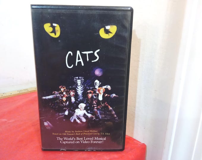 Vintage VHS Movie Tape, Cats Musical, 1998