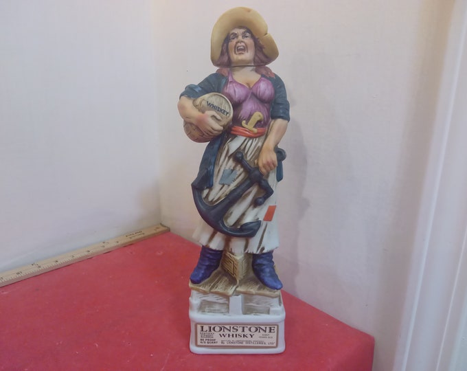 Vintage Porcelain Decanter, Lionstone Whisky "Annie Christmas" by Lionstone Distilleries, LTD, 1971