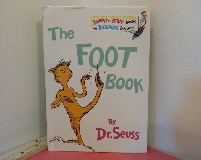 Vintage Hard Cover Books, Dr. Seuss Books, The Foot Book, Green Eggs, Ten Apples, Fish Out of Water, and Are You my Mother, 1960's